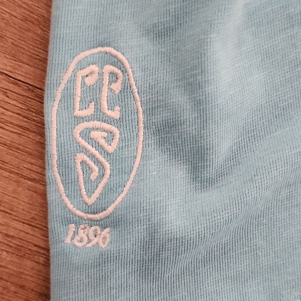 Criquet Polo Shirt Blue‎ Cotton Blend Golf Preppy Austin TX Made in Peru Medium - Picture 4 of 8